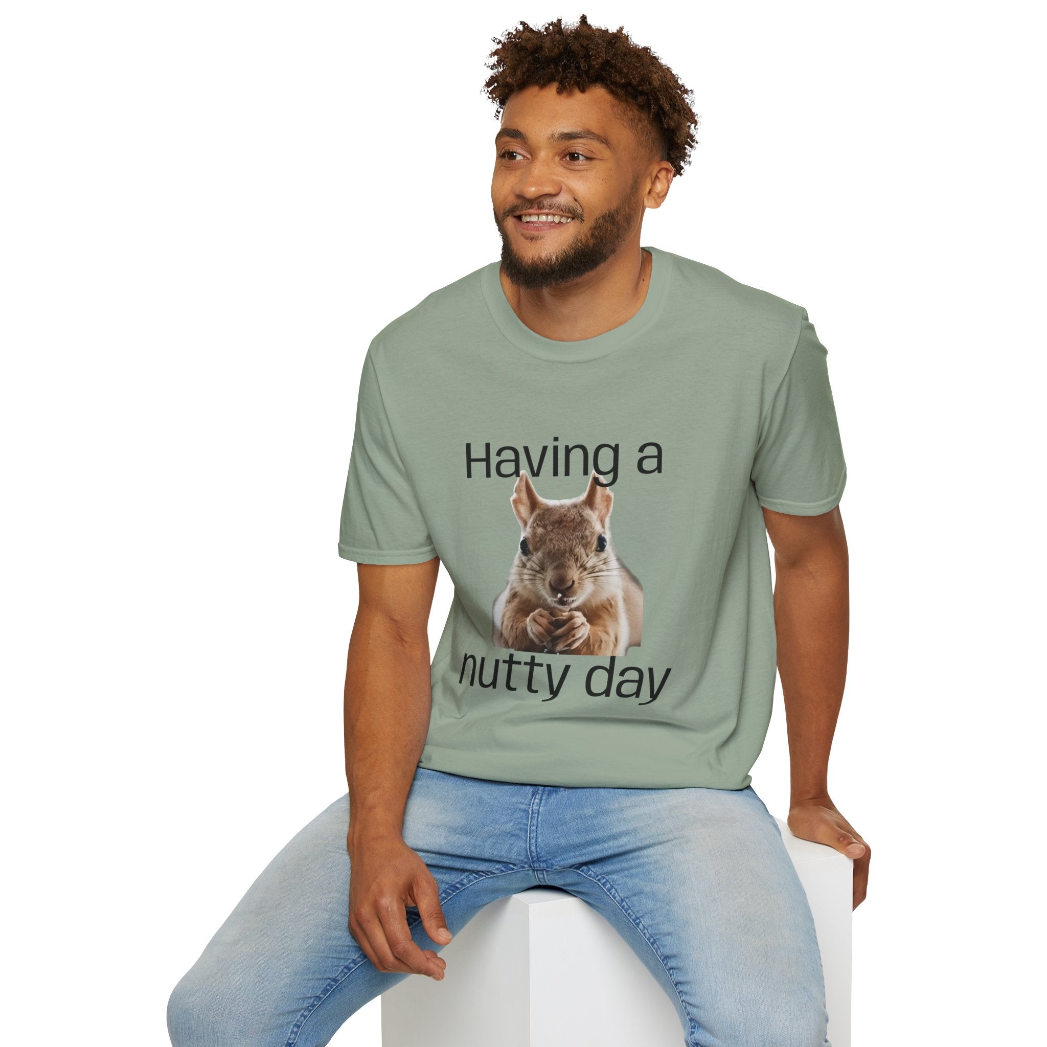 Having a Nutty Day Squirrel T-Shirt — Funny Bad Day Graphic Tee