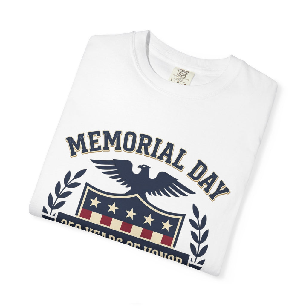 Memorial Day Shield T-Shirt — "250 Years of Honor 1776–2026" Patriotic Tee