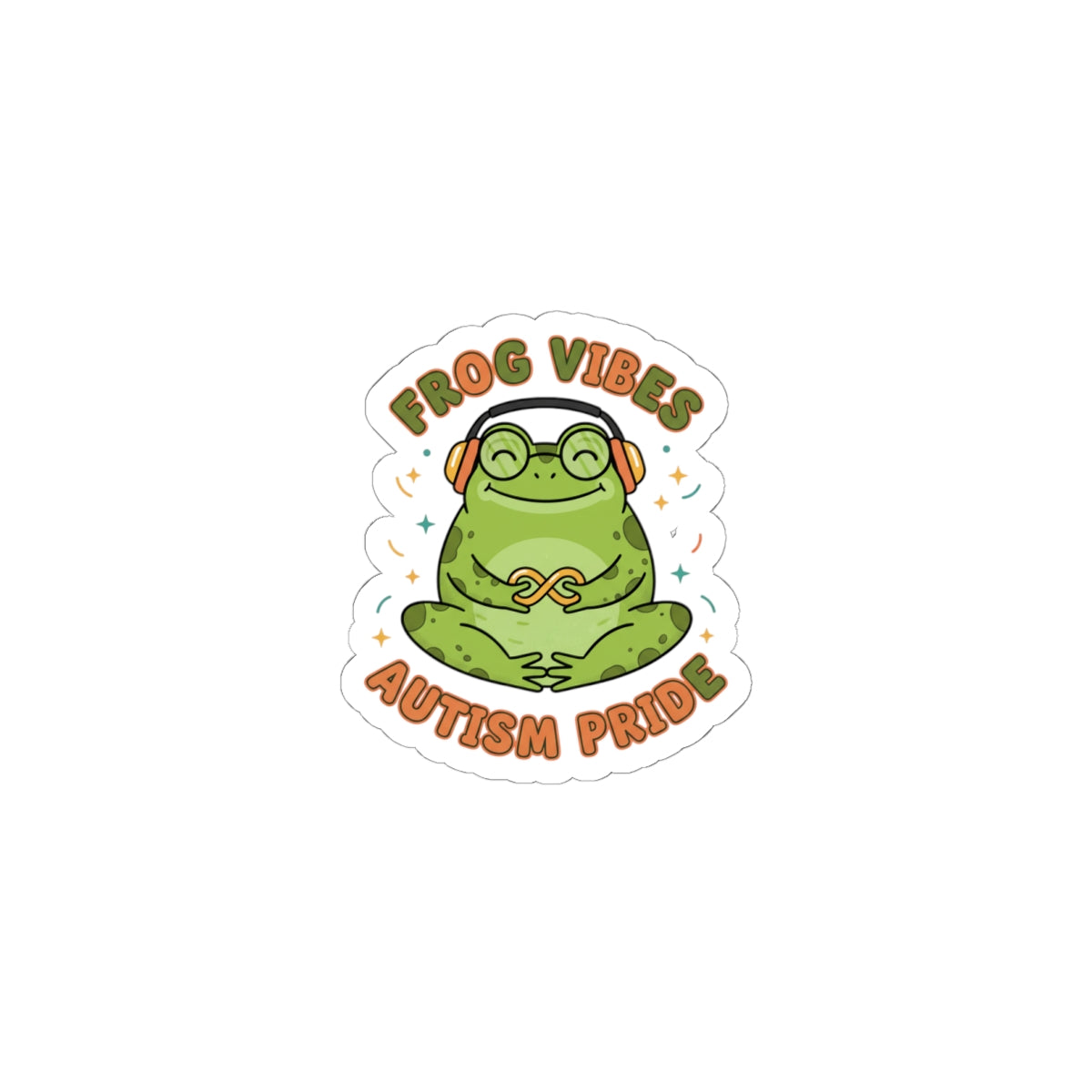 Frog Vibes Autism Pride Sticker | neurodiversity pride, frog meme