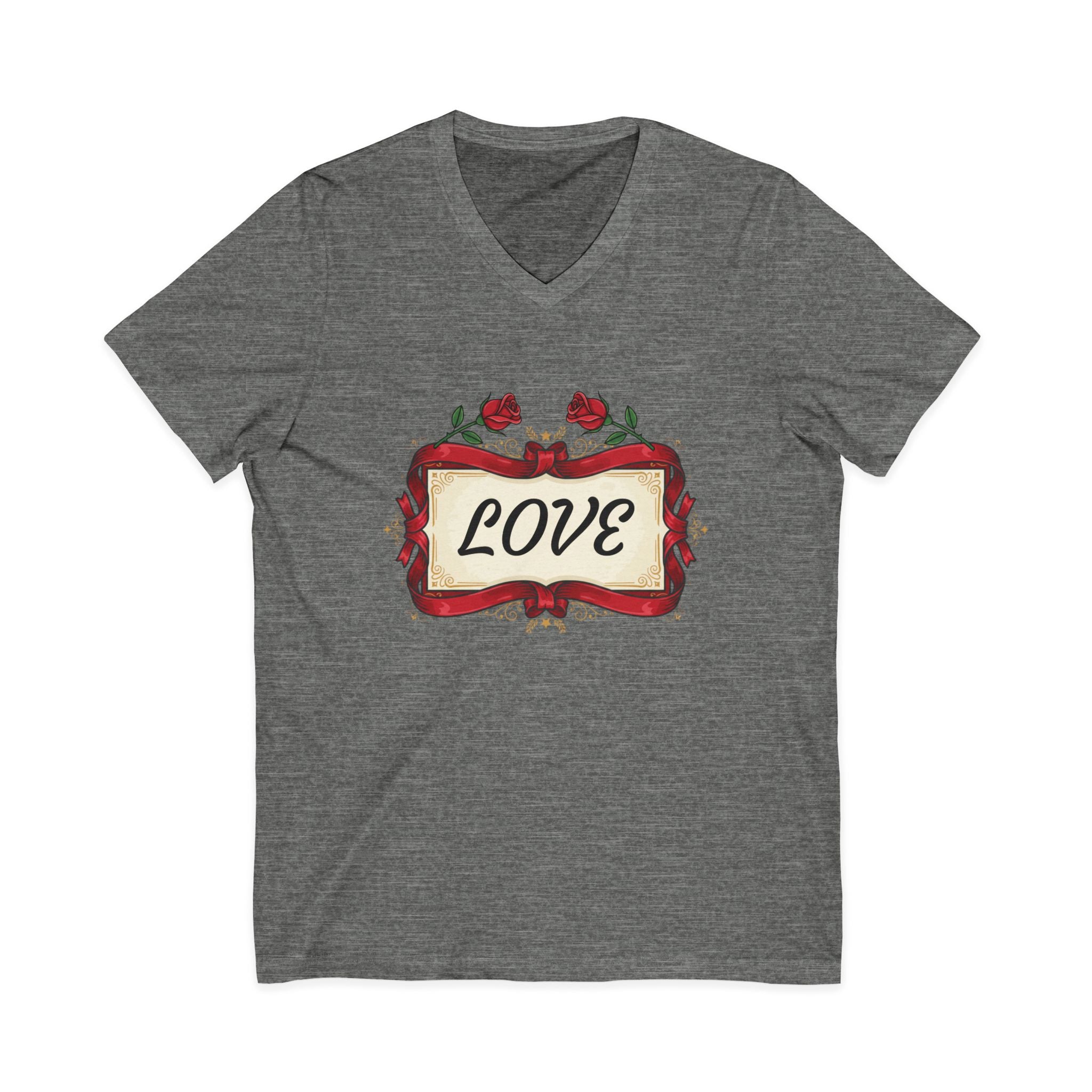 Love Red Roses V-Neck Tee
