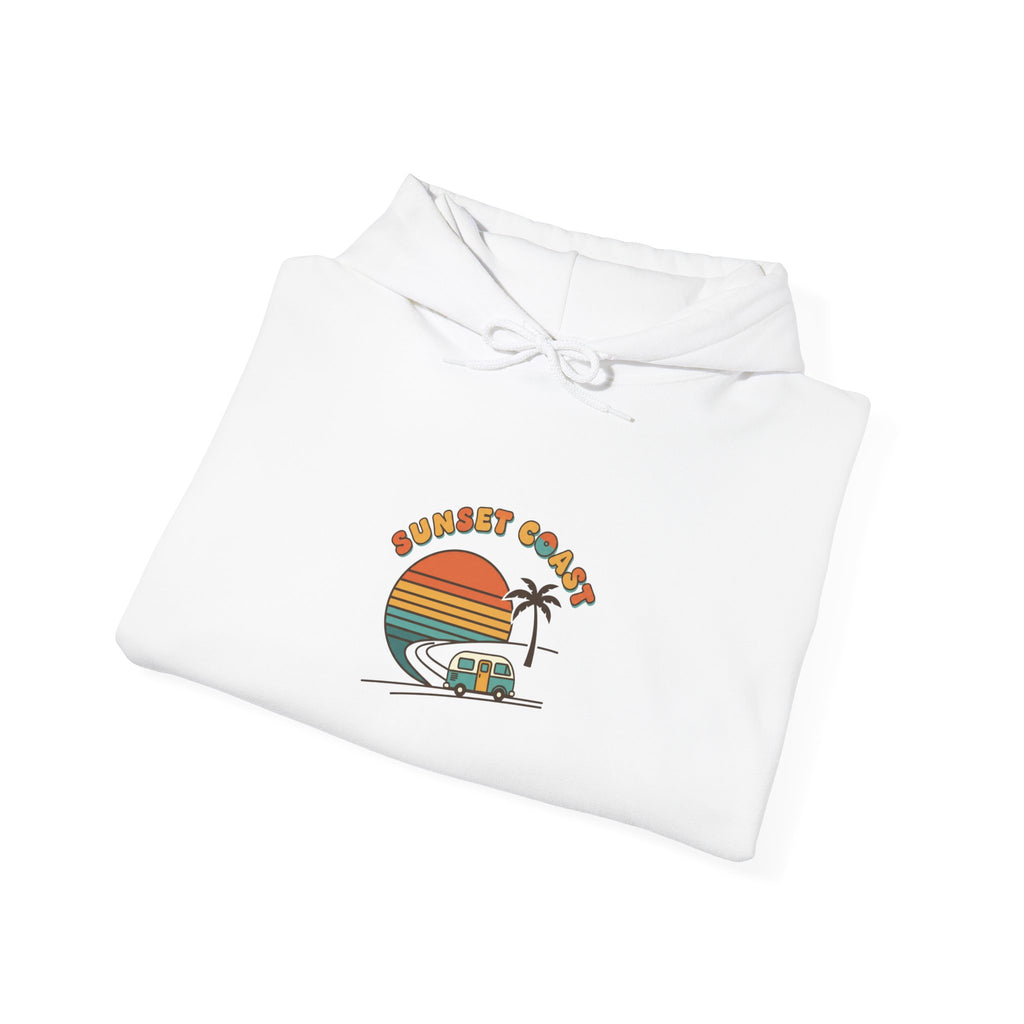 Golden Hour Sunset Surf Hoodie | 70s Sunset, Vintage Palm Postcard