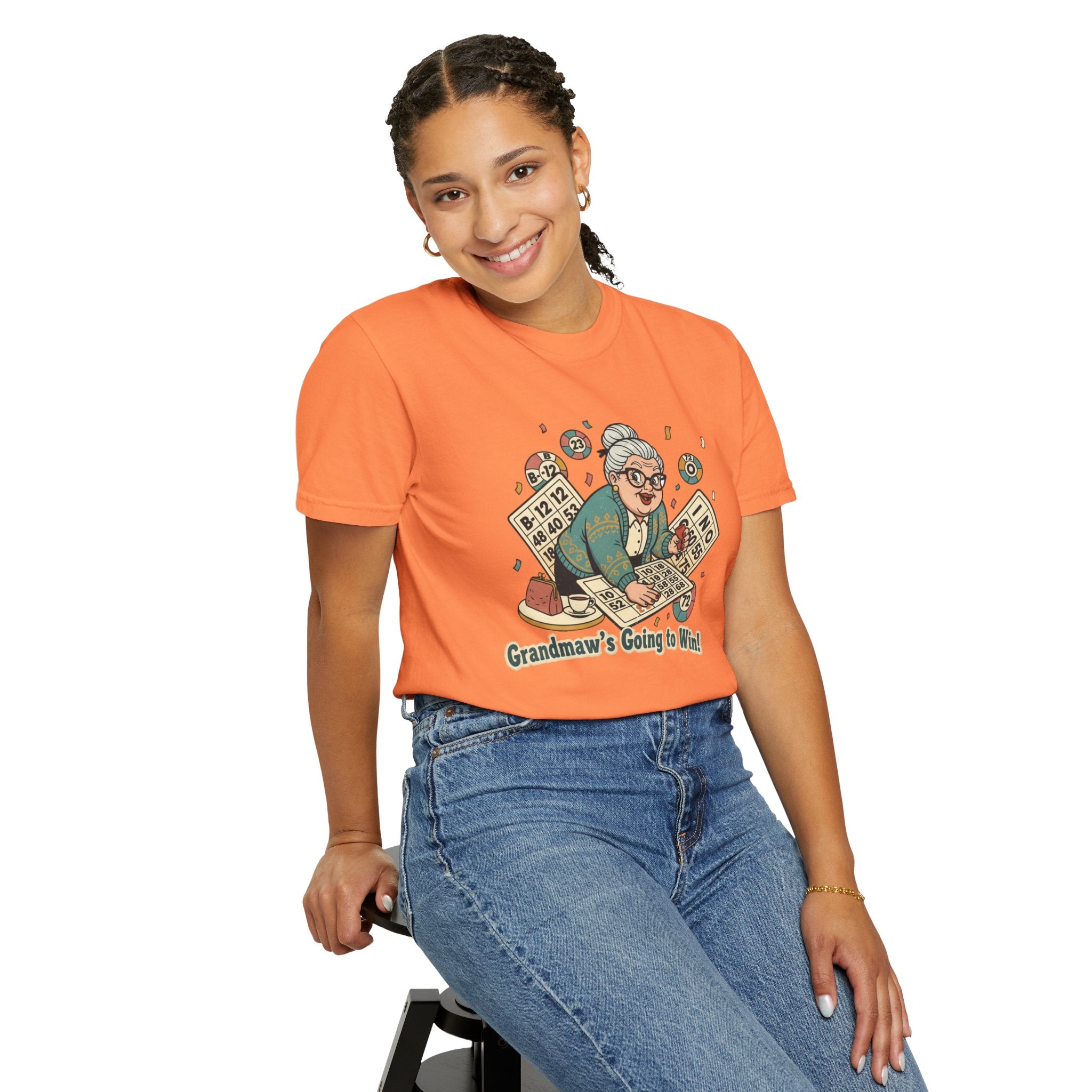 Grandmaw Playing Bingo T-Shirt — Funny Bingo Grandma Tee