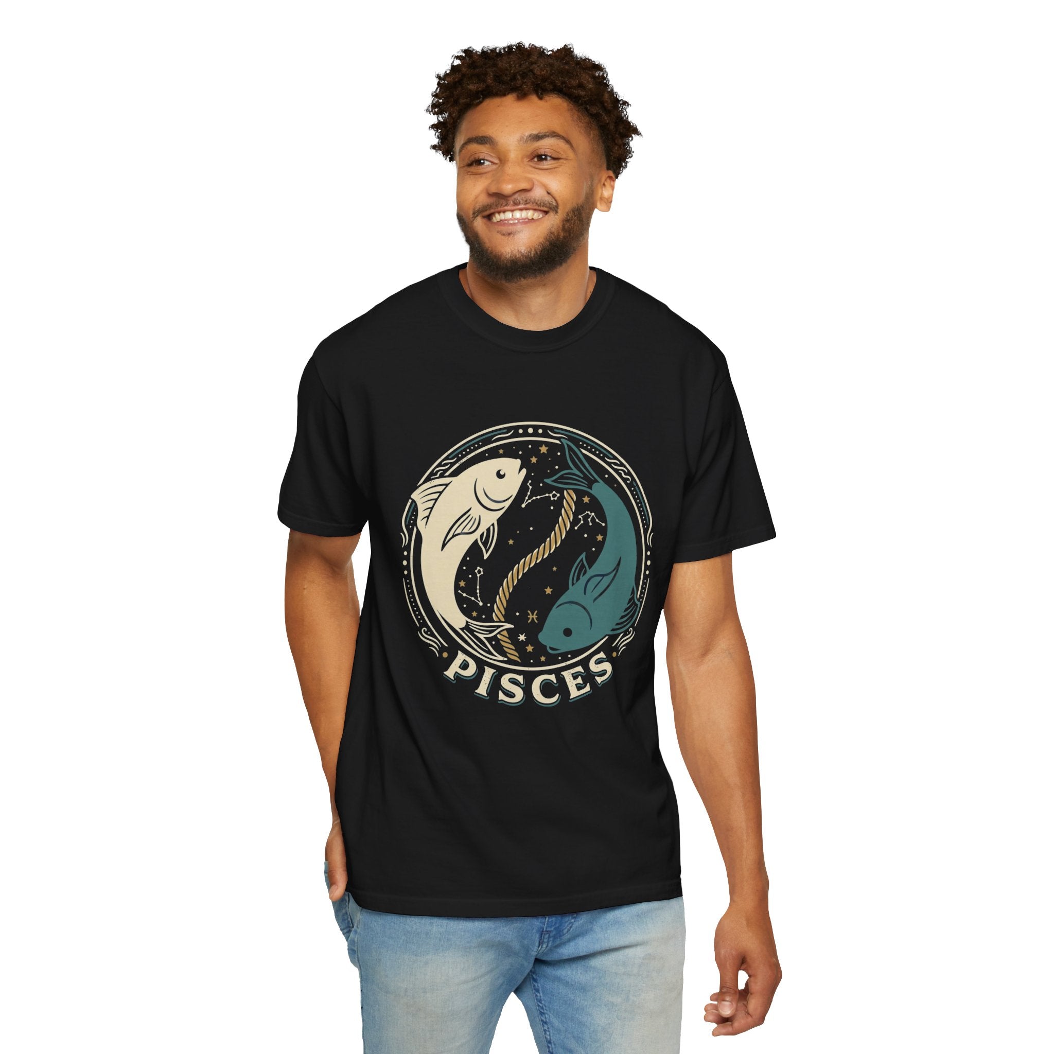 Pisces Zodiac T-Shirt — Yin Yang Fish Astrological Tee