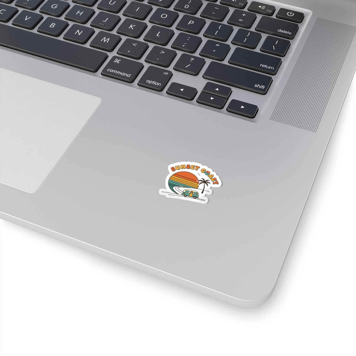 Sunset Coast Retro Surf Sticker | 70s Sunset, Vintage Palm Decal