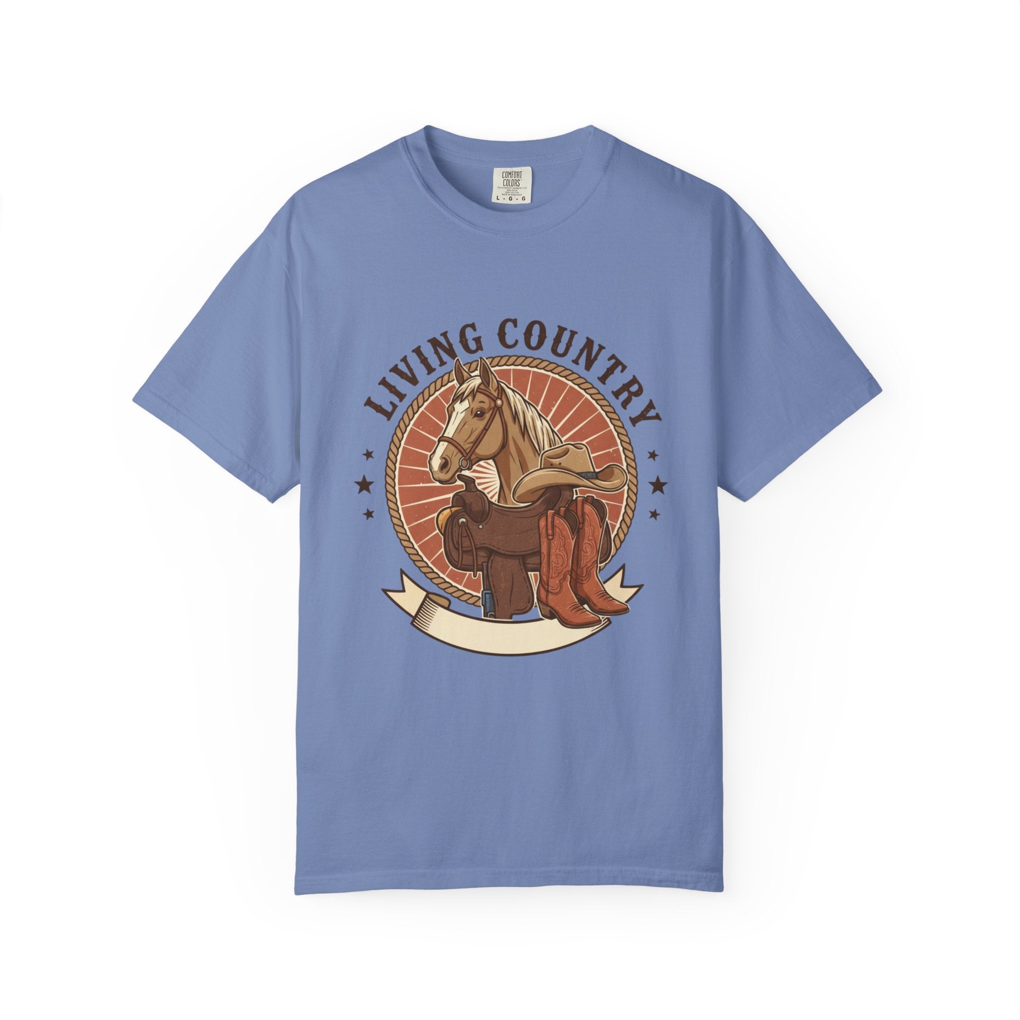 Living Country Horse T-Shirt — Rustic Western Rodeo Graphic Tee