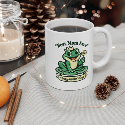 Best Mom Ever Frog Mug — Cute Mother's Day 11oz Coffee Cup