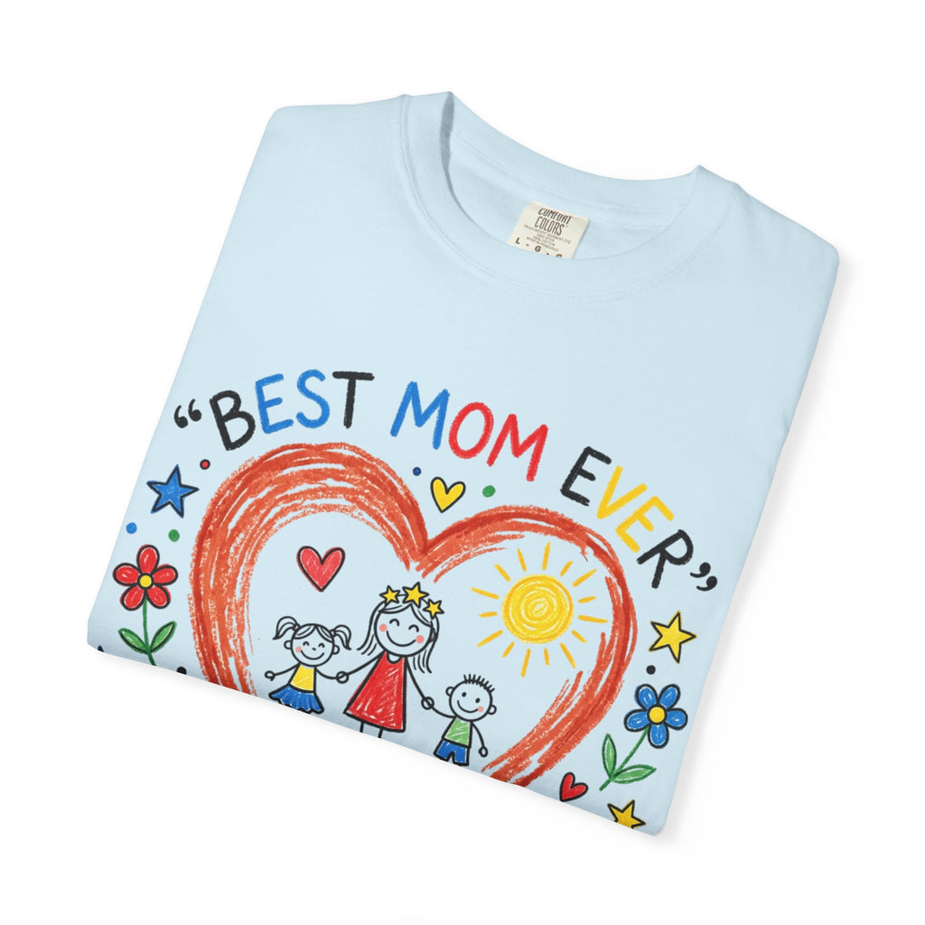 Best Mom Ever T-Shirt — Cute Kids’ Handprint Heart Mother’s Day Tee