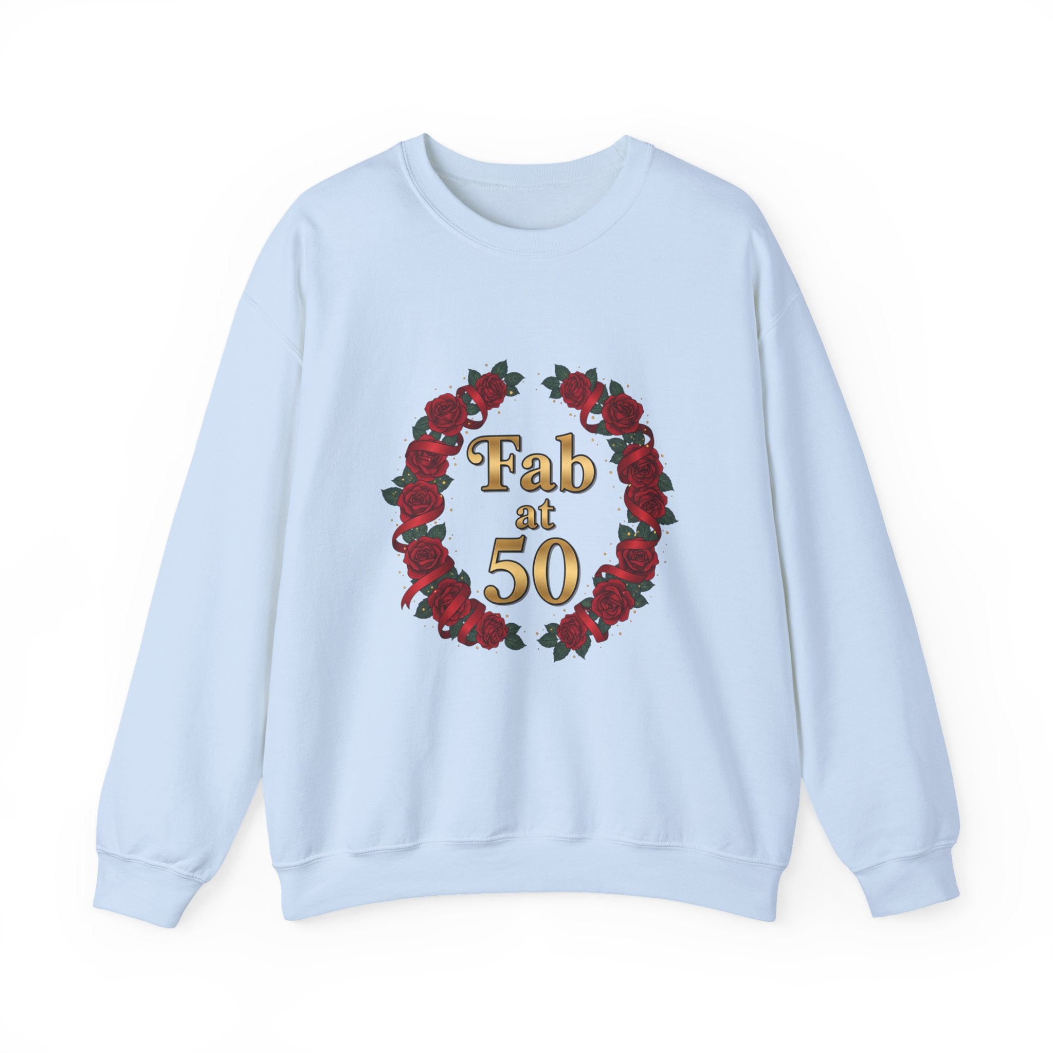 Fab at 50 Rose Wreath Crewneck Sweatshirt