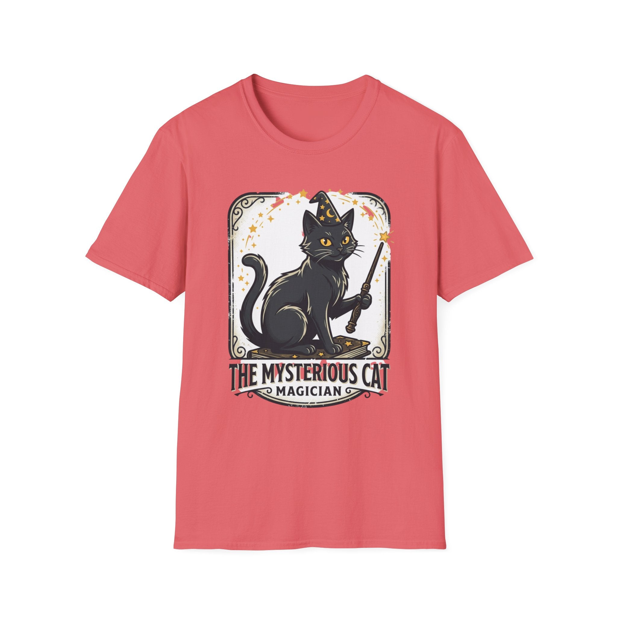 Magician Cat T-Shirt — "The Mysterious Cat" Cute Black Cat Magic Graphic Tee