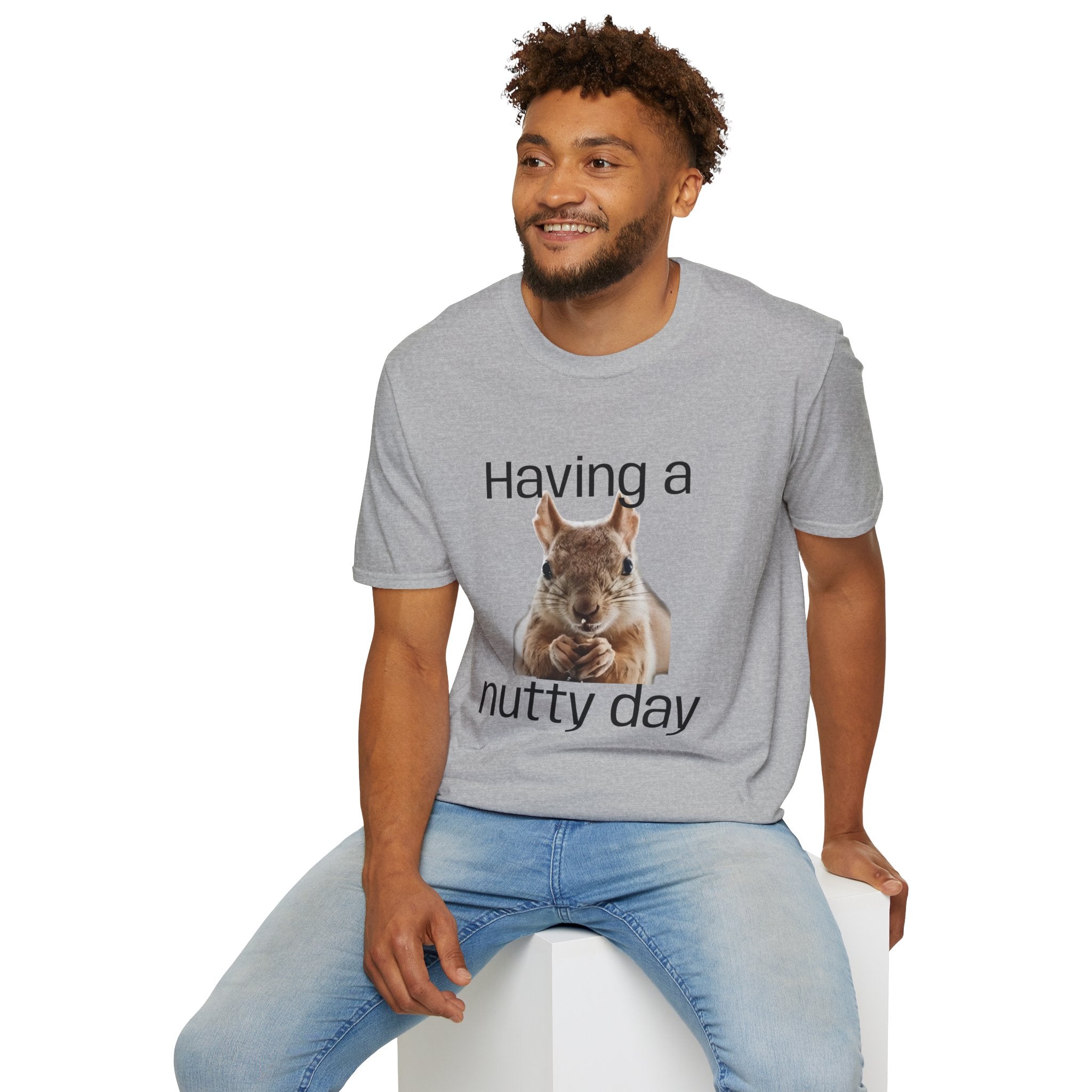 Having a Nutty Day Squirrel T-Shirt — Funny Bad Day Graphic Tee