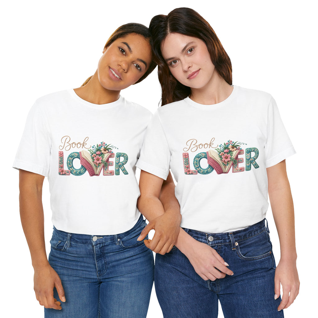 Faux Book Lover Tee — Faux. Floral 'Book Lover' Graphic T-Shirt