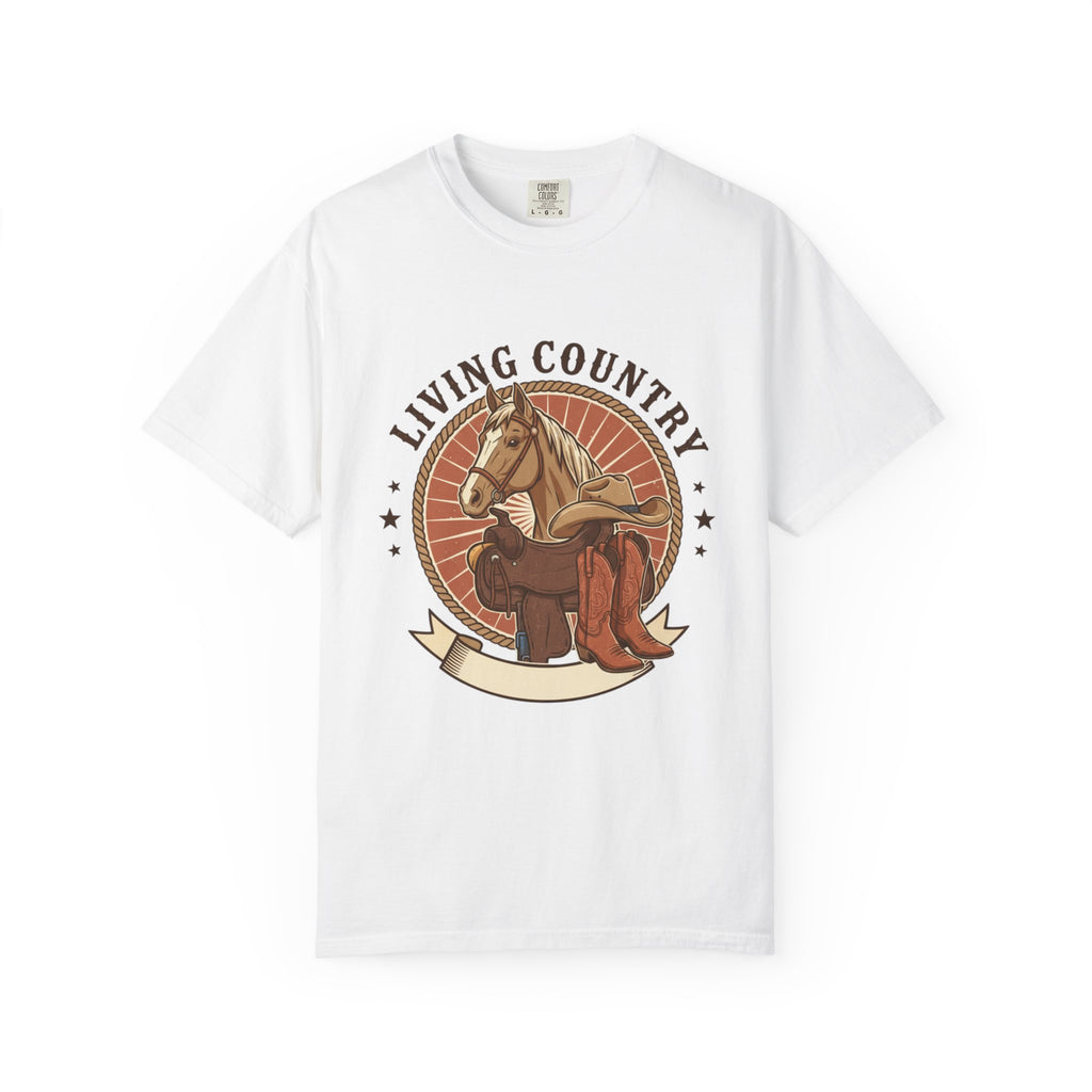 Living Country Horse T-Shirt — Rustic Western Rodeo Graphic Tee