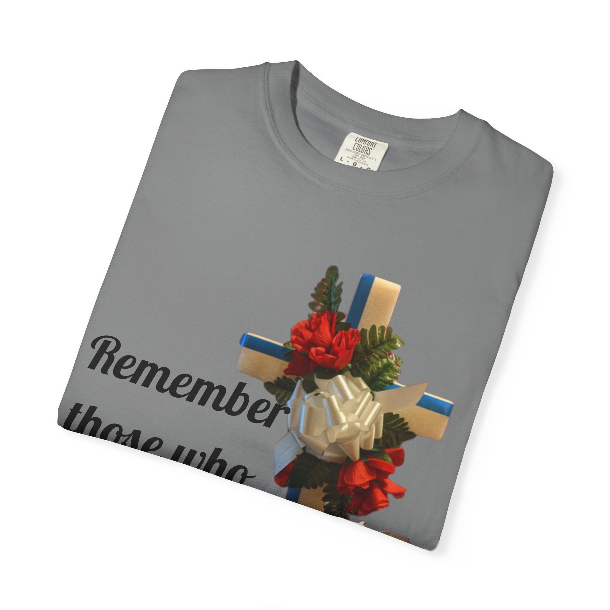Veteran Tribute T-Shirt — Folded Flag, Cross & Combat Boots