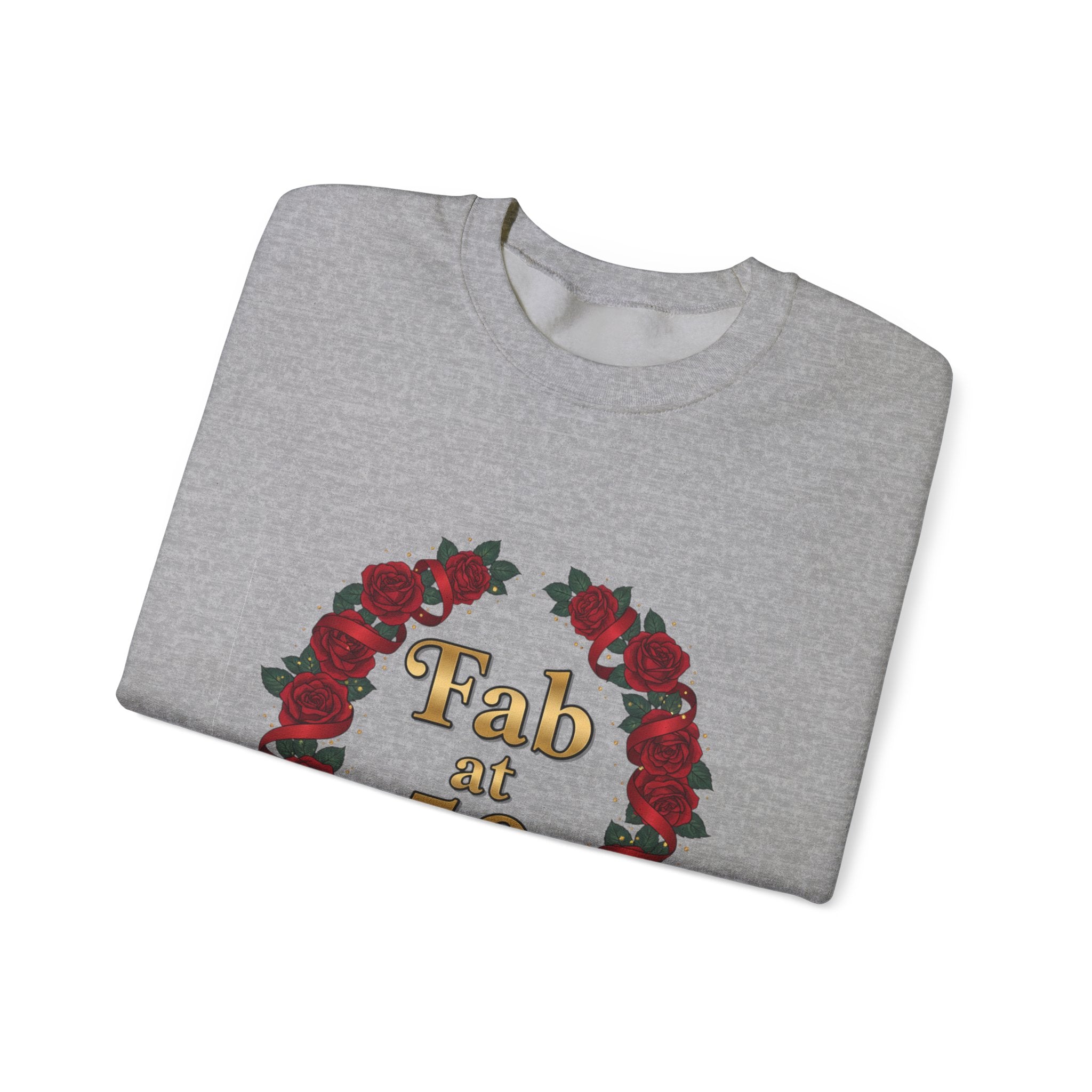 Fab at 50 Rose Wreath Crewneck Sweatshirt