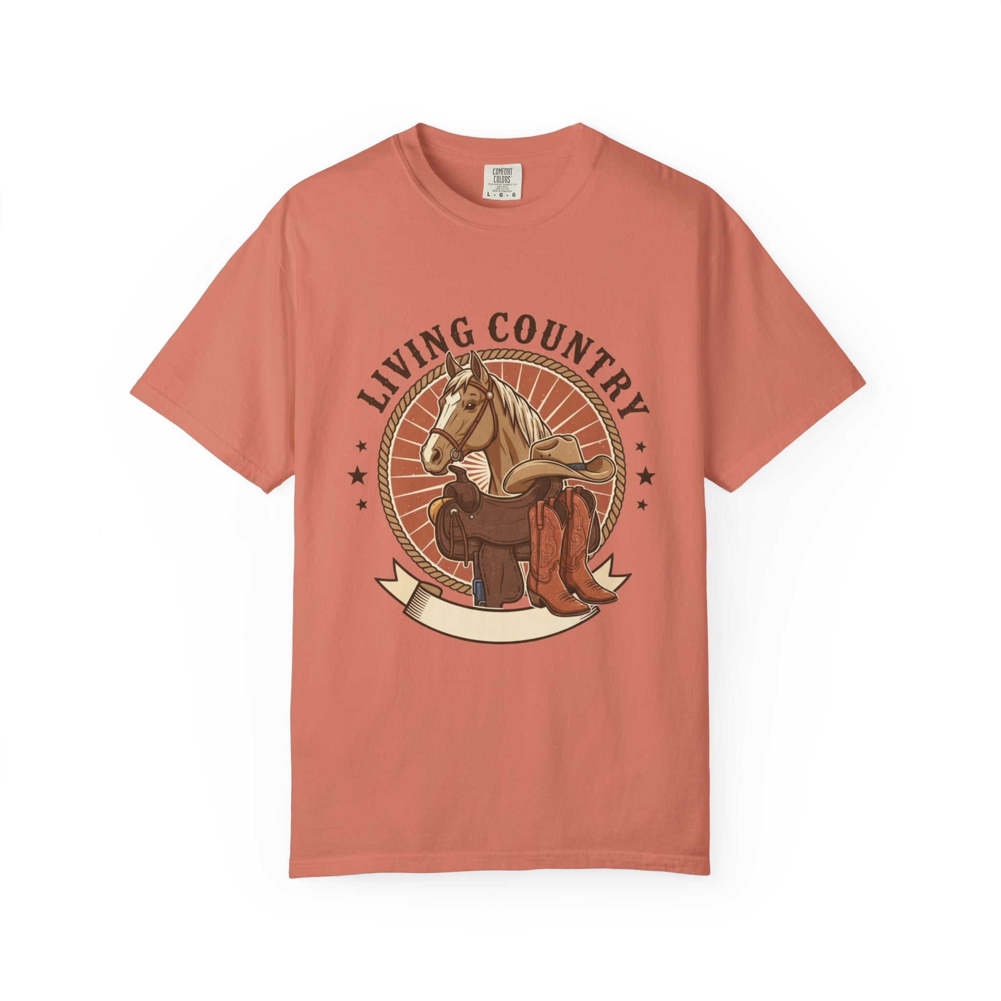 Living Country Horse T-Shirt — Rustic Western Rodeo Graphic Tee