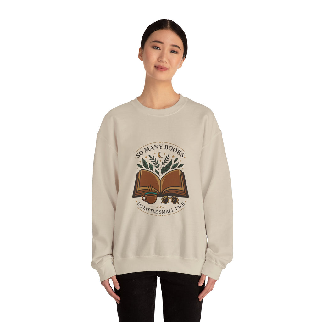 So Many Books Reading Sweatshirt | Book Lover, Cozy Reader