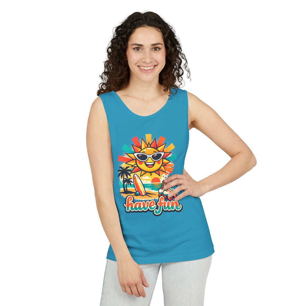 Have Fun Beach Tank Top — Retro Sunglasses Sun Surf Summer Graphic Tank