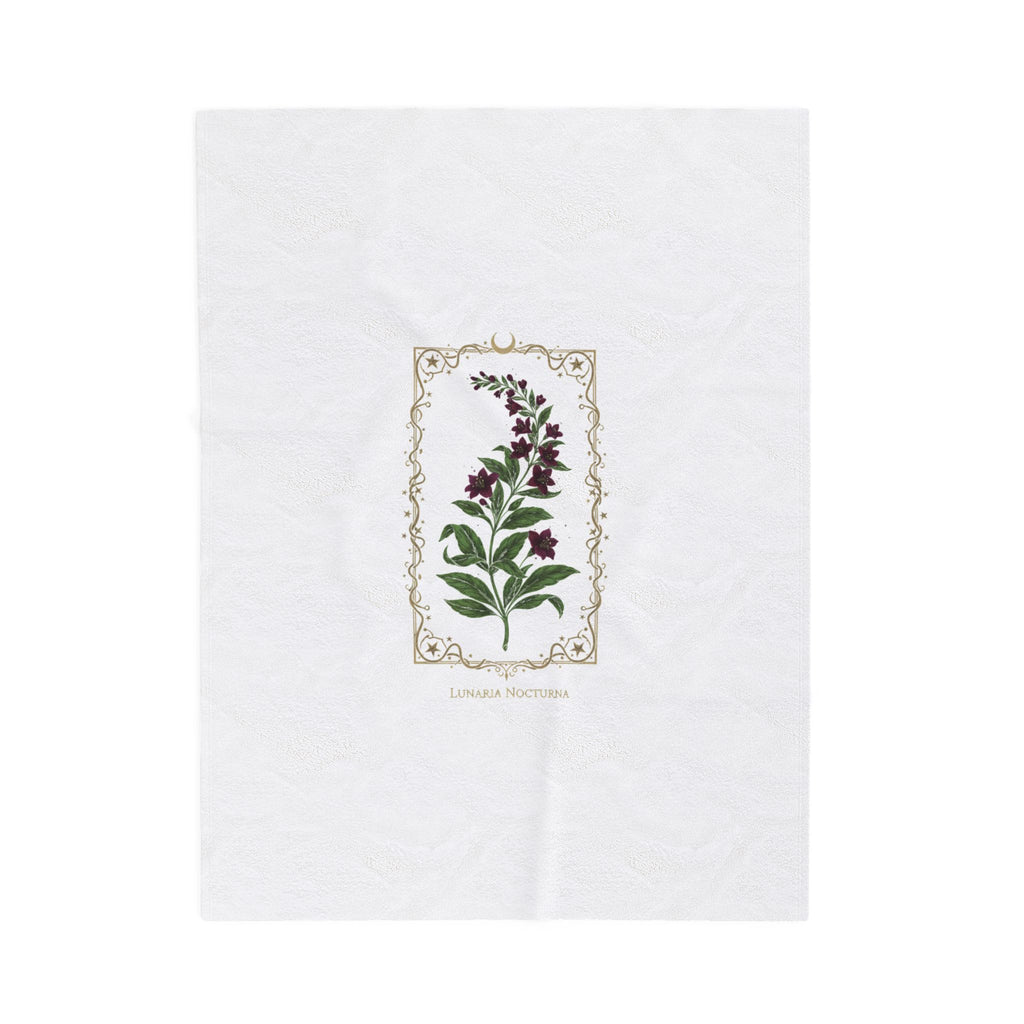 Nightshade Botanical Velvet Blanket | dark botanical, gothic floral