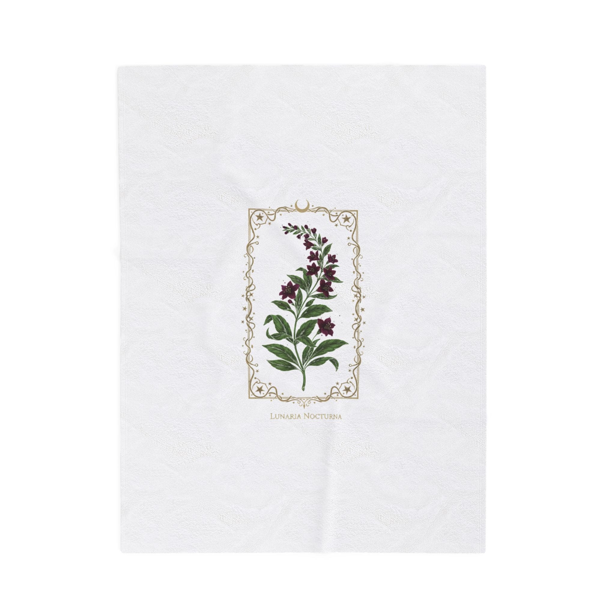 Nightshade Botanical Velvet Blanket | dark botanical, gothic floral