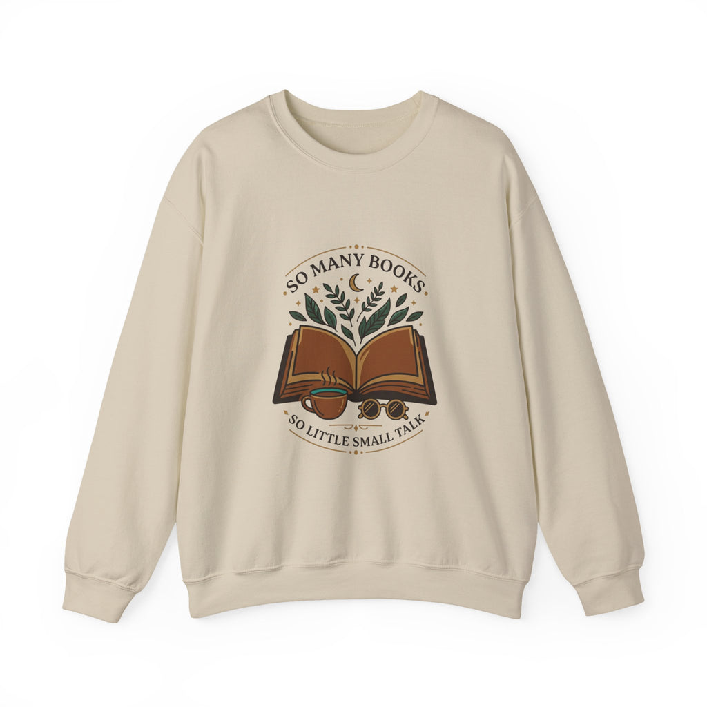 So Many Books Reading Sweatshirt | Book Lover, Cozy Reader