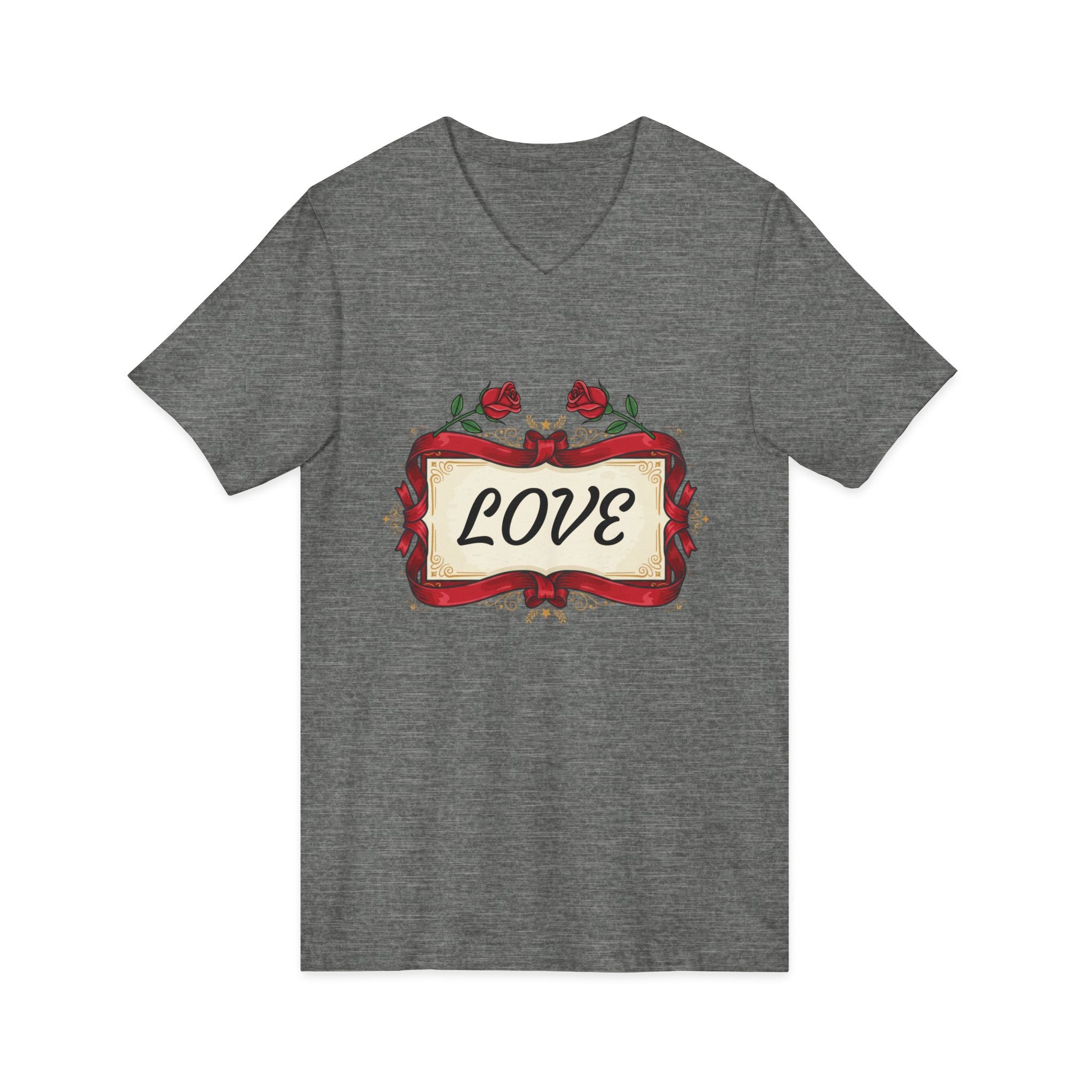Love Red Roses V-Neck Tee