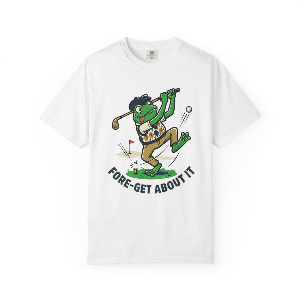 Golf Frog T-Shirt — “Fore-get About It” Funny Golf Graphic Tee