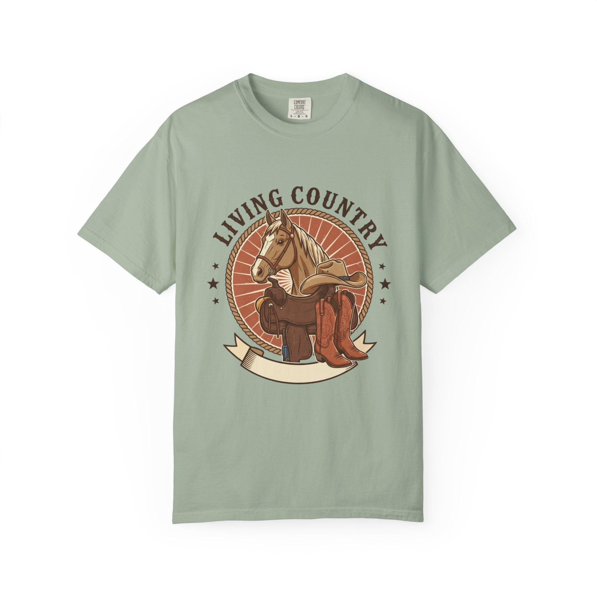 Living Country Horse T-Shirt — Rustic Western Rodeo Graphic Tee
