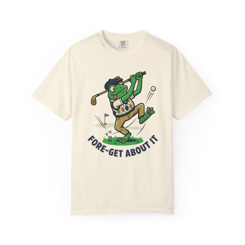 Golf Frog T-Shirt — “Fore-get About It” Funny Golf Graphic Tee