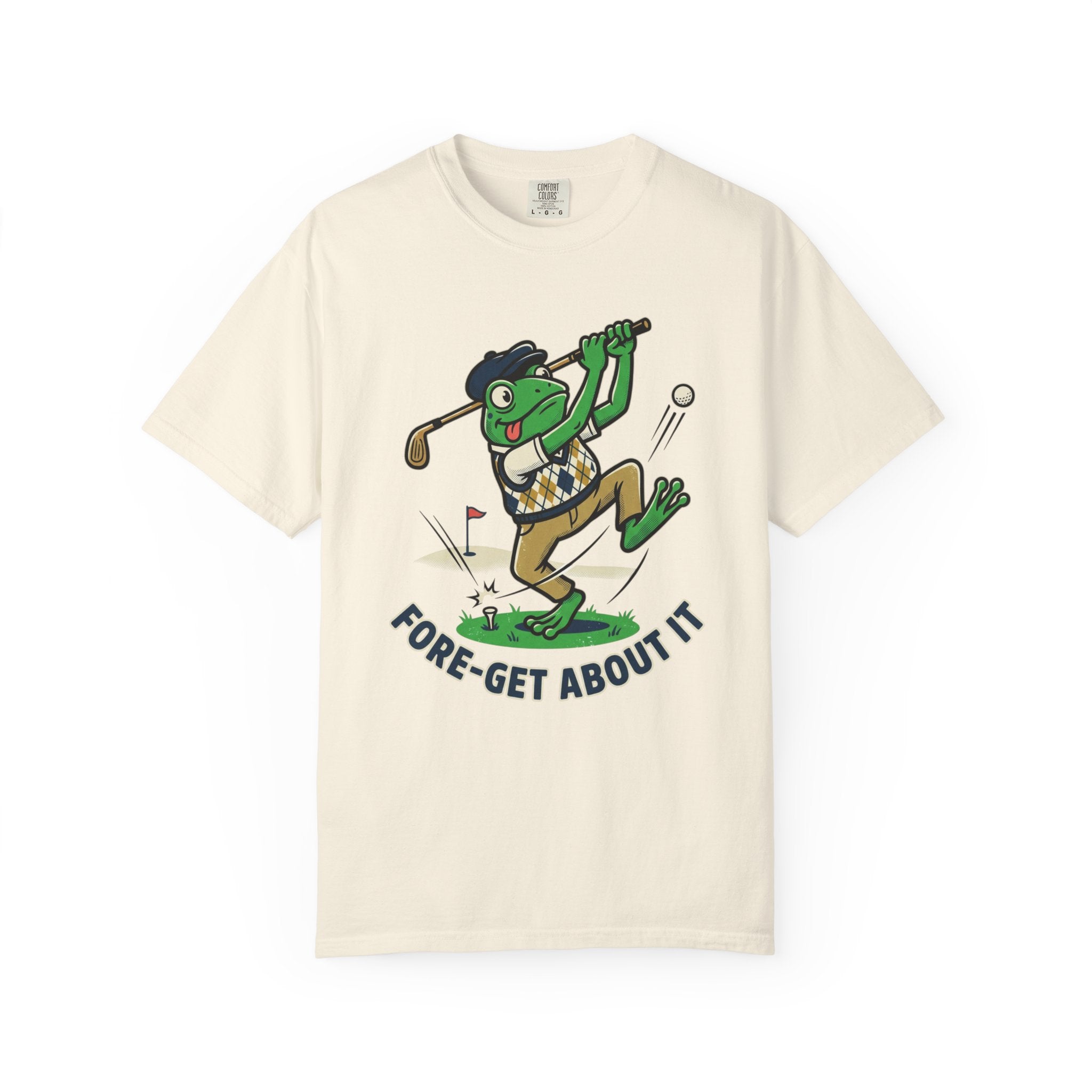 Golf Frog T-Shirt — “Fore-get About It” Funny Golf Graphic Tee