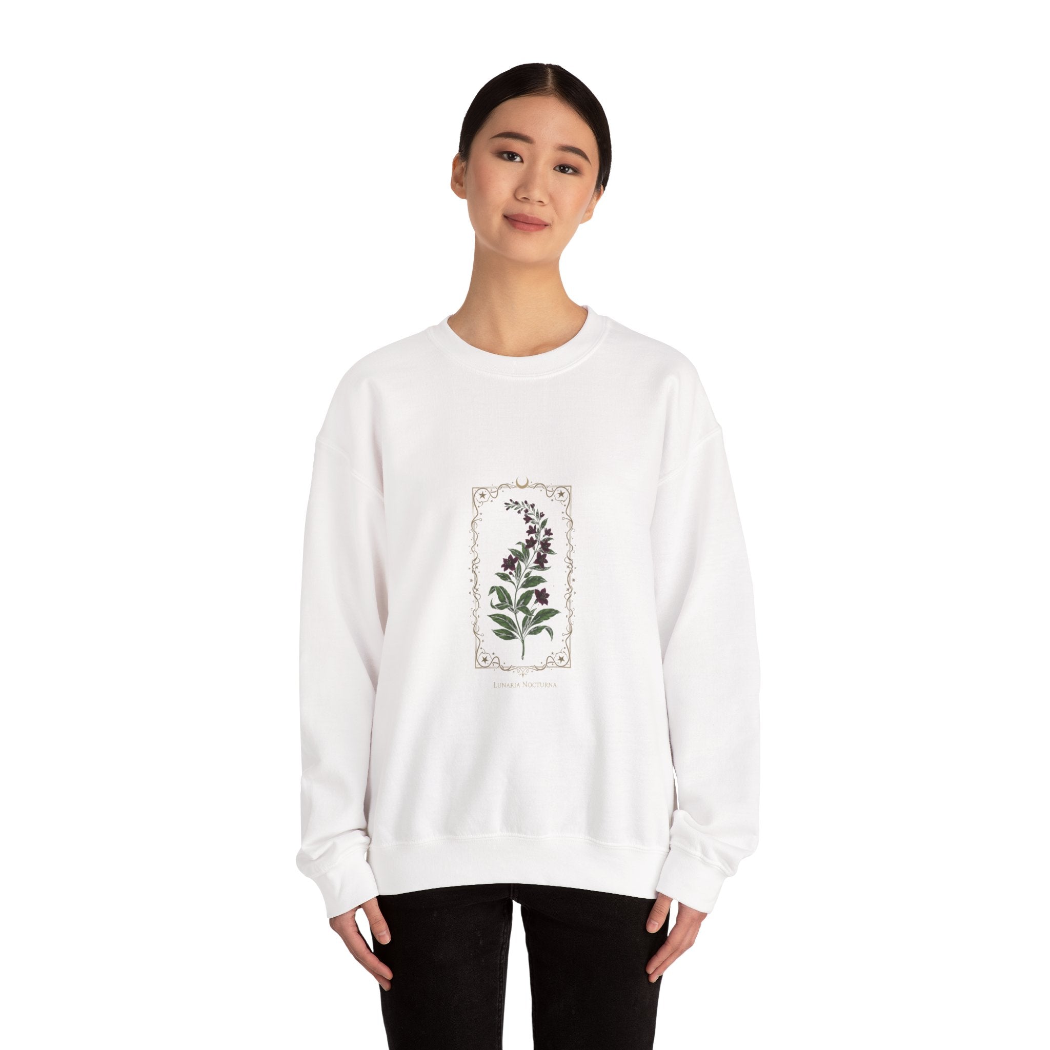 Nightshade Botanical Crewneck Sweatshirt | dark botanical, gothic floral