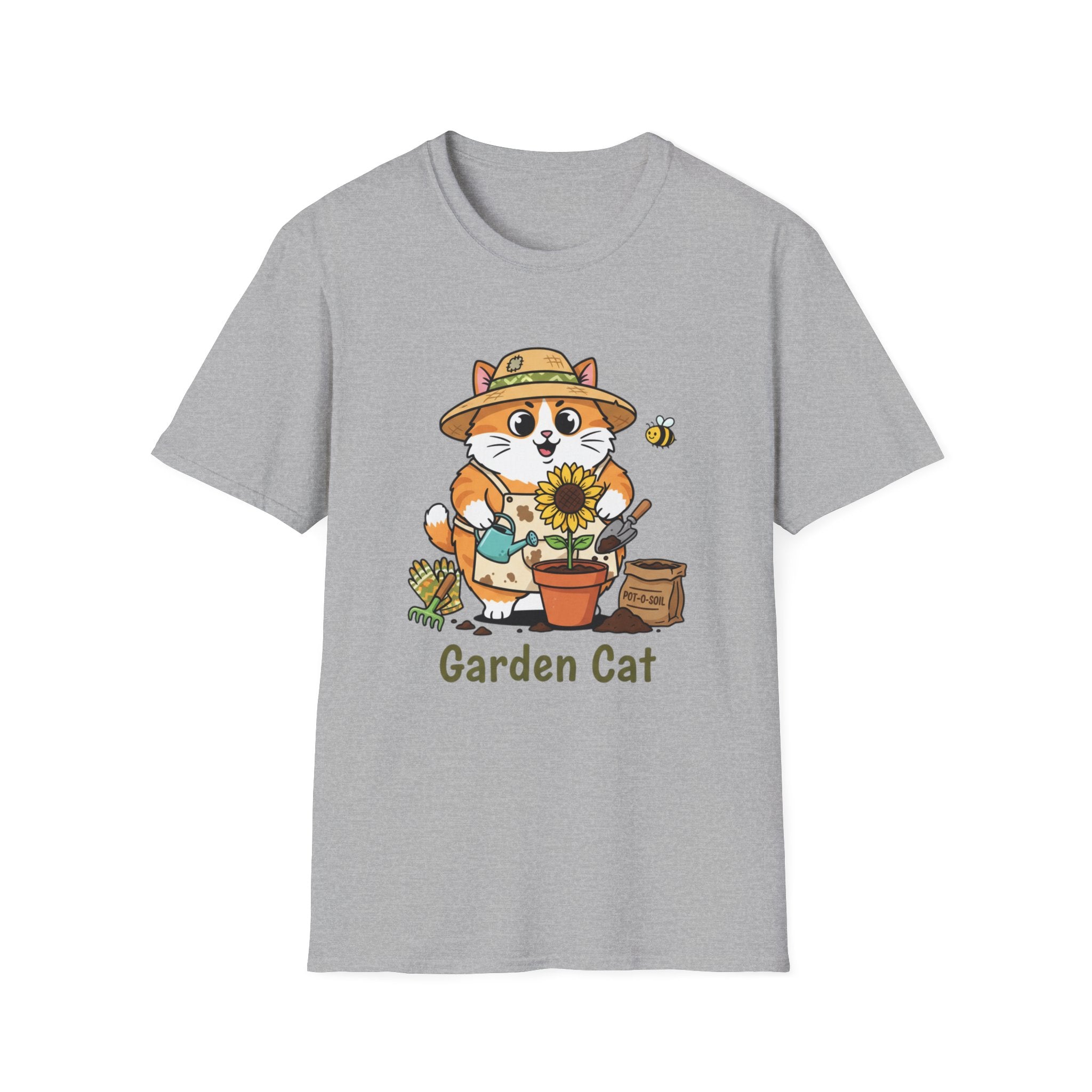 Garden Cat T-Shirt — Cute Gardener Cat Graphic Tee