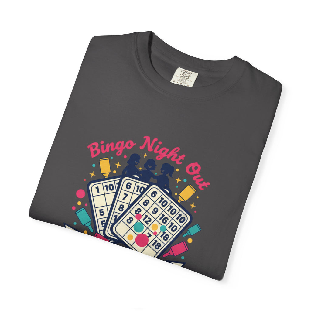 Bingo Night Out T-Shirt — Friends, Fun, Daubers Retro Game Night Tee