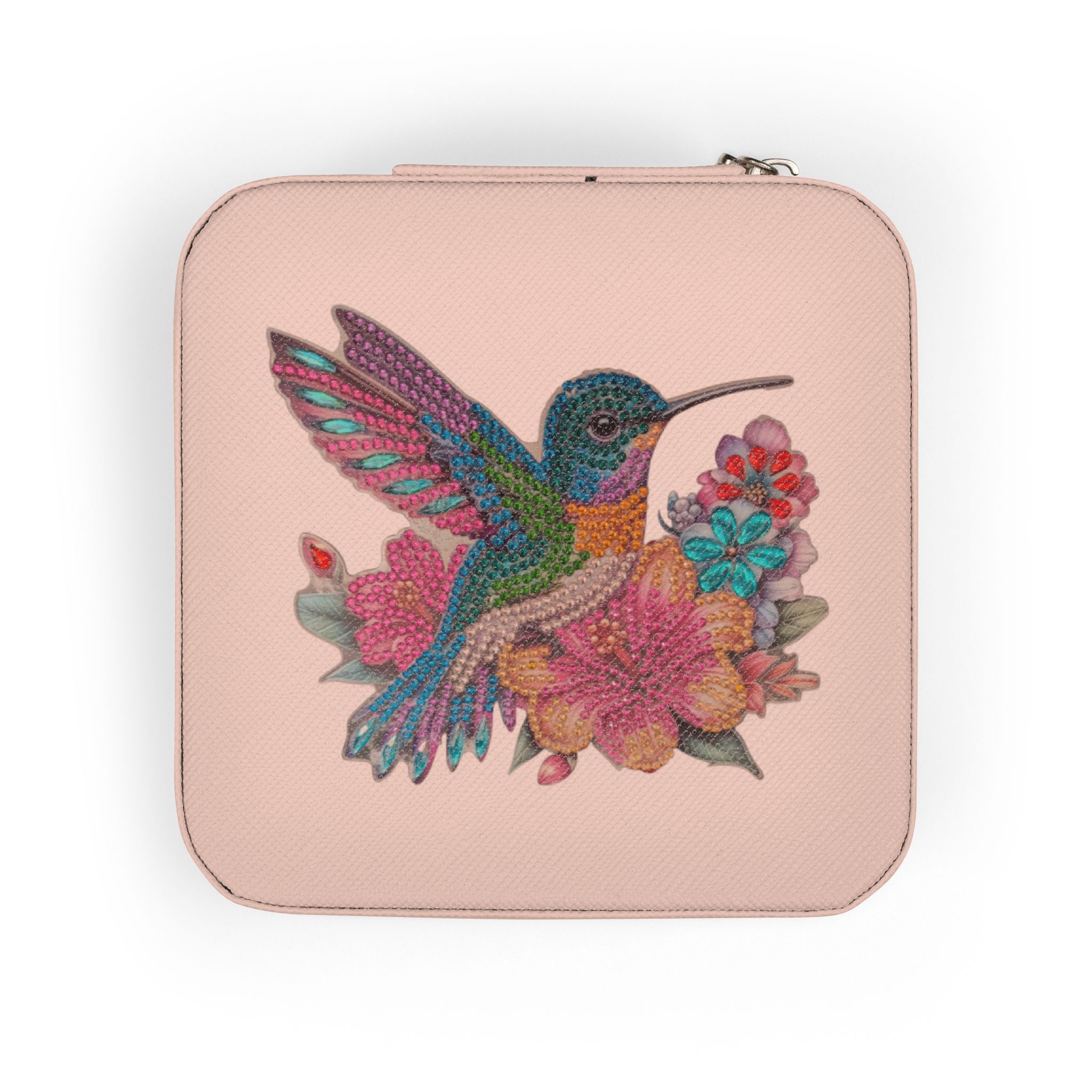Hummingbird Floral Jewelry Travel Case
