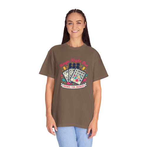 Bingo Night Out T-Shirt — Friends, Fun, Daubers Retro Game Night Tee