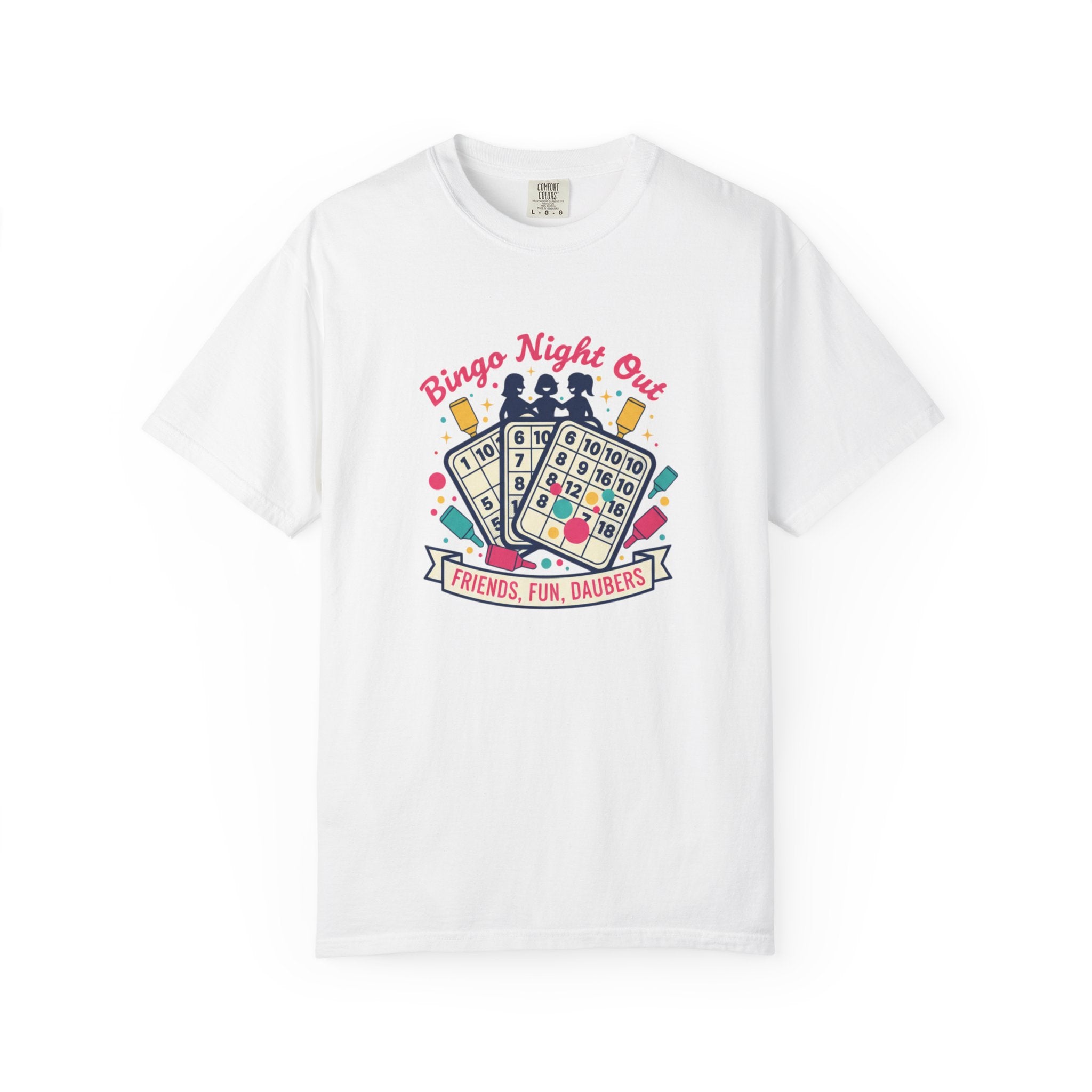 Bingo Night Out T-Shirt — Friends, Fun, Daubers Retro Game Night Tee
