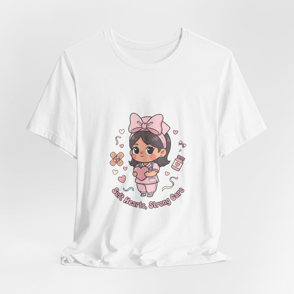 Cute Nurse Graphic Tee | Coquette medical pastel kawaii nurse merch