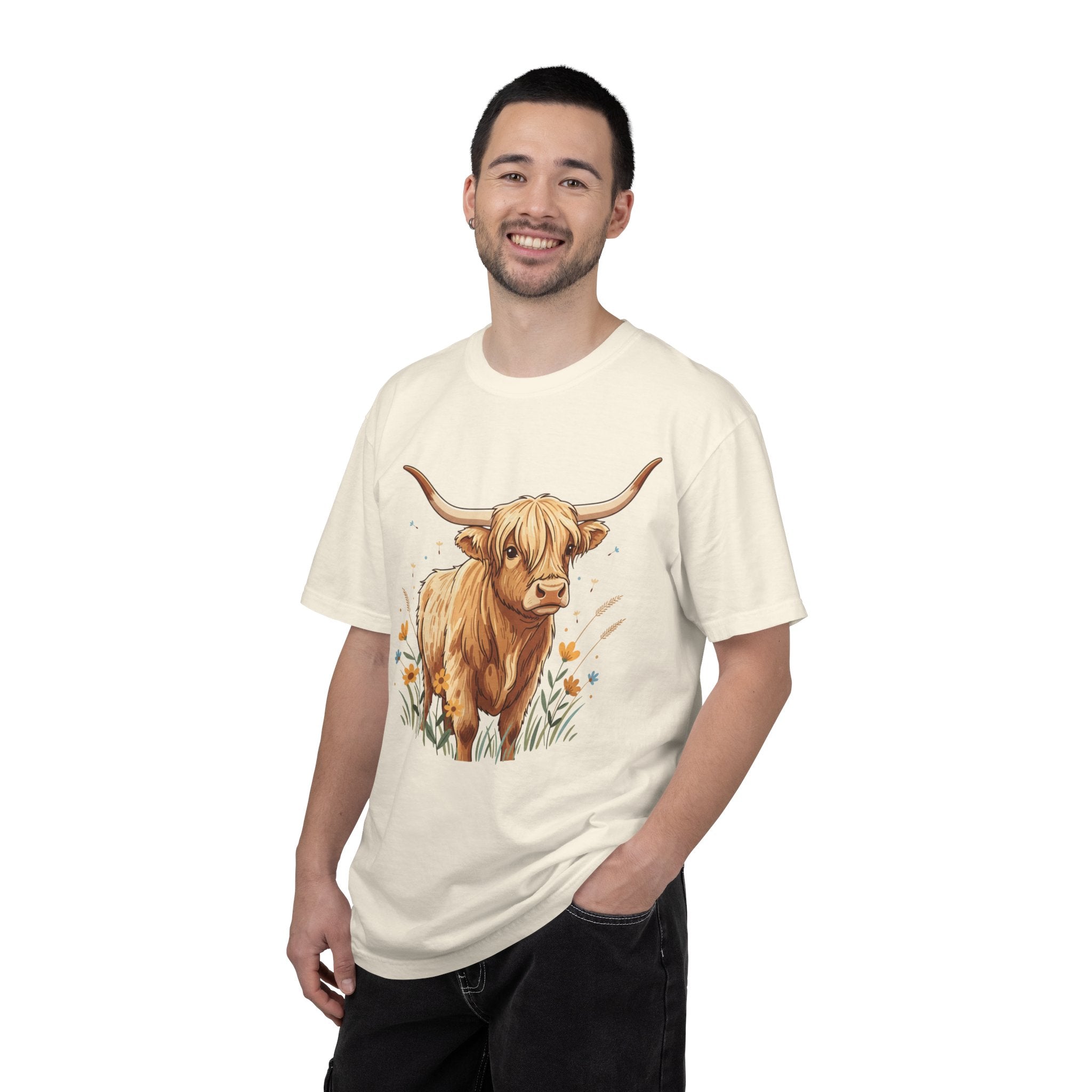 Highland Cow Graphic T‑Shirt — Cute Highland Cattle Tee for Animal Lovers