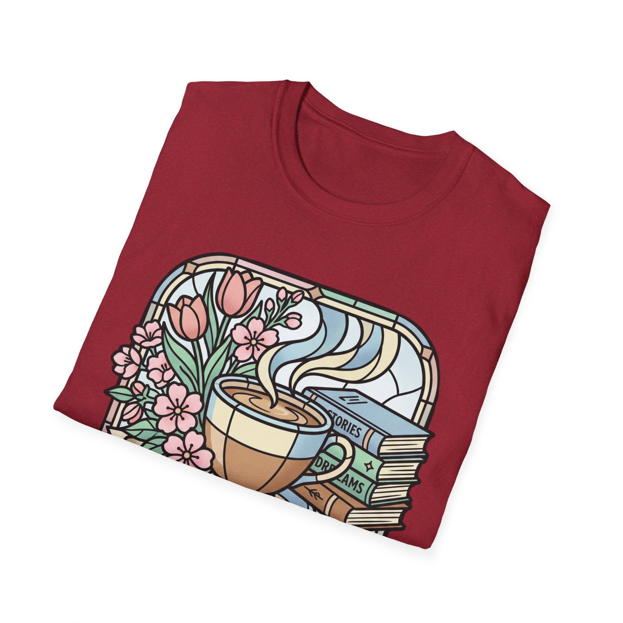 T-Shirt — "Coffee & Chapters" Cozy Book Lover Tee