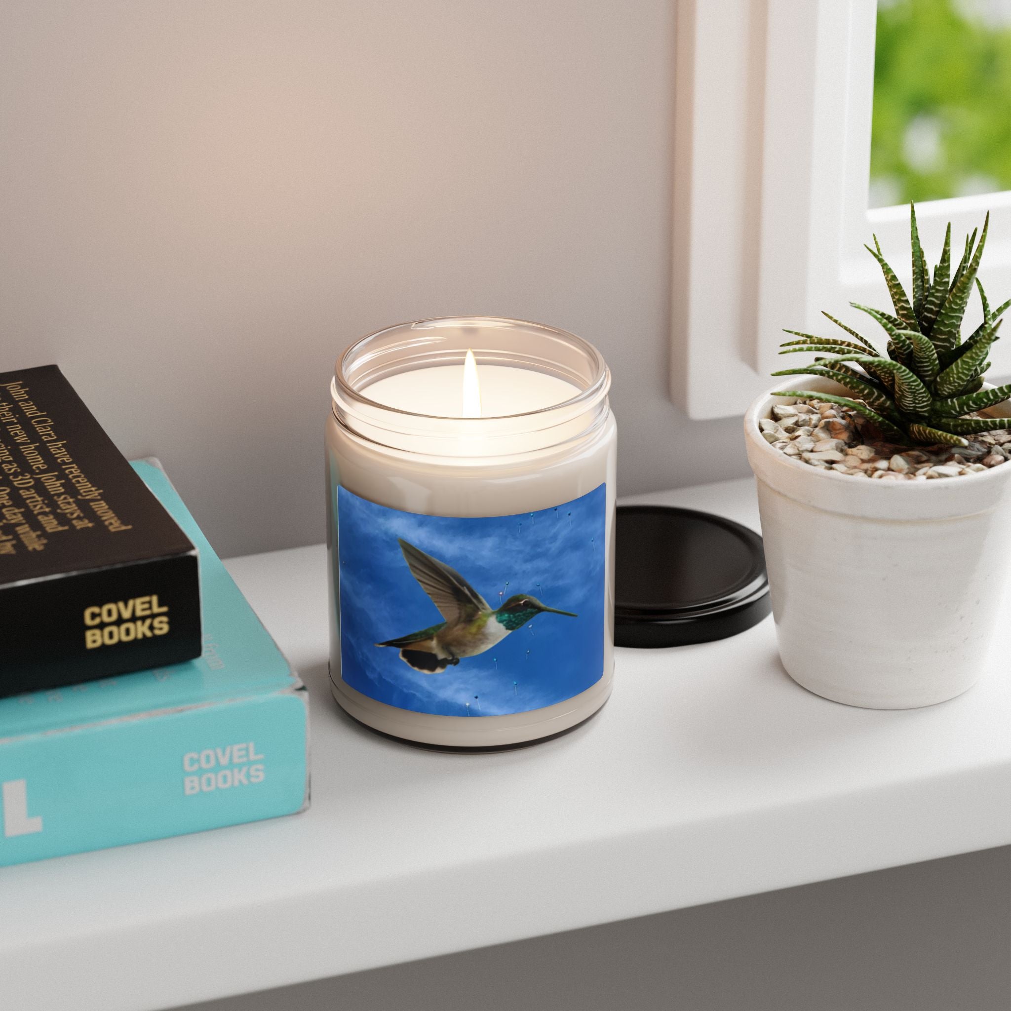Blue Sky Hummingbird Soy Candle — 9oz Scented Candle