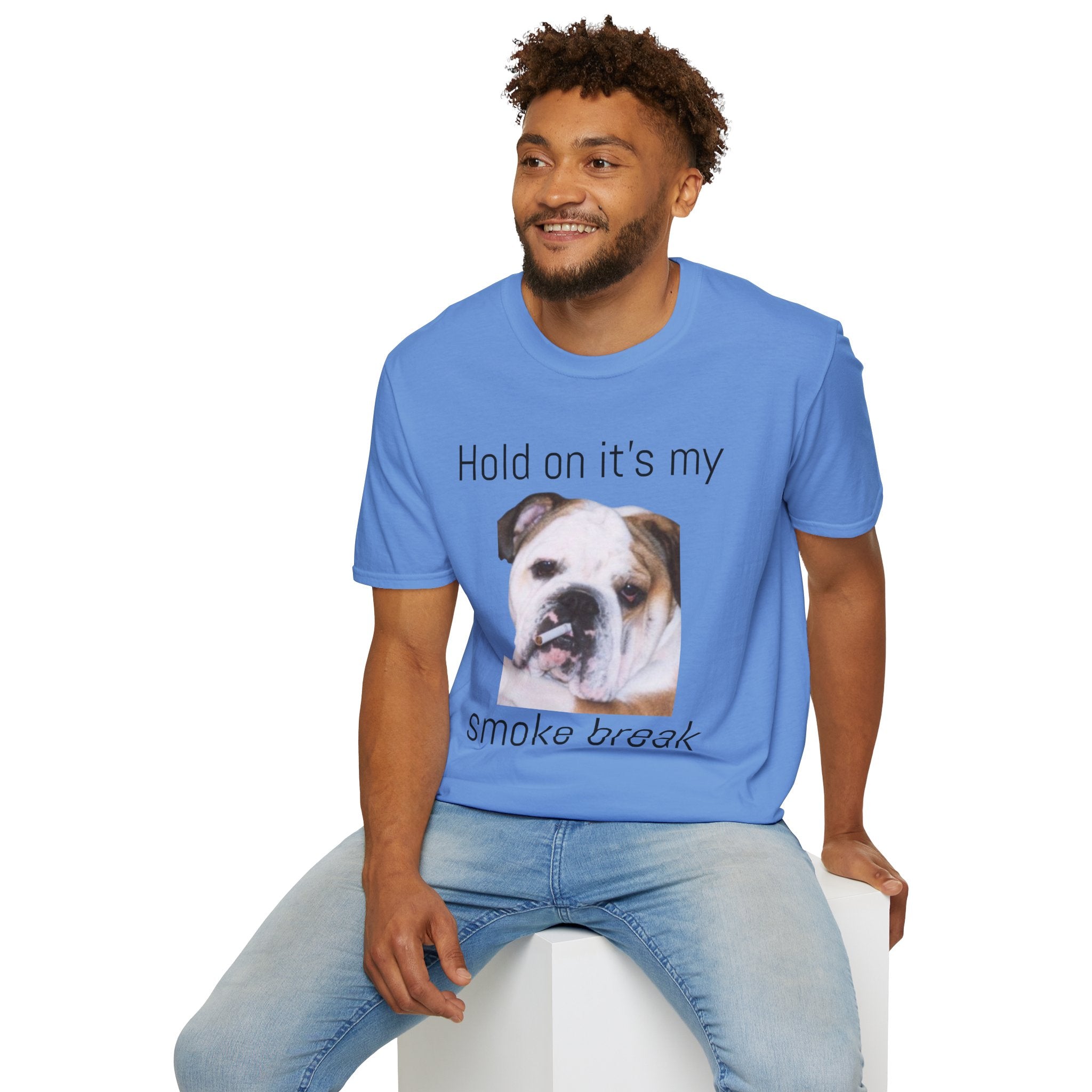 Funny Smoking Bulldog T-Shirt — Humorous Bulldog Graphic Tee