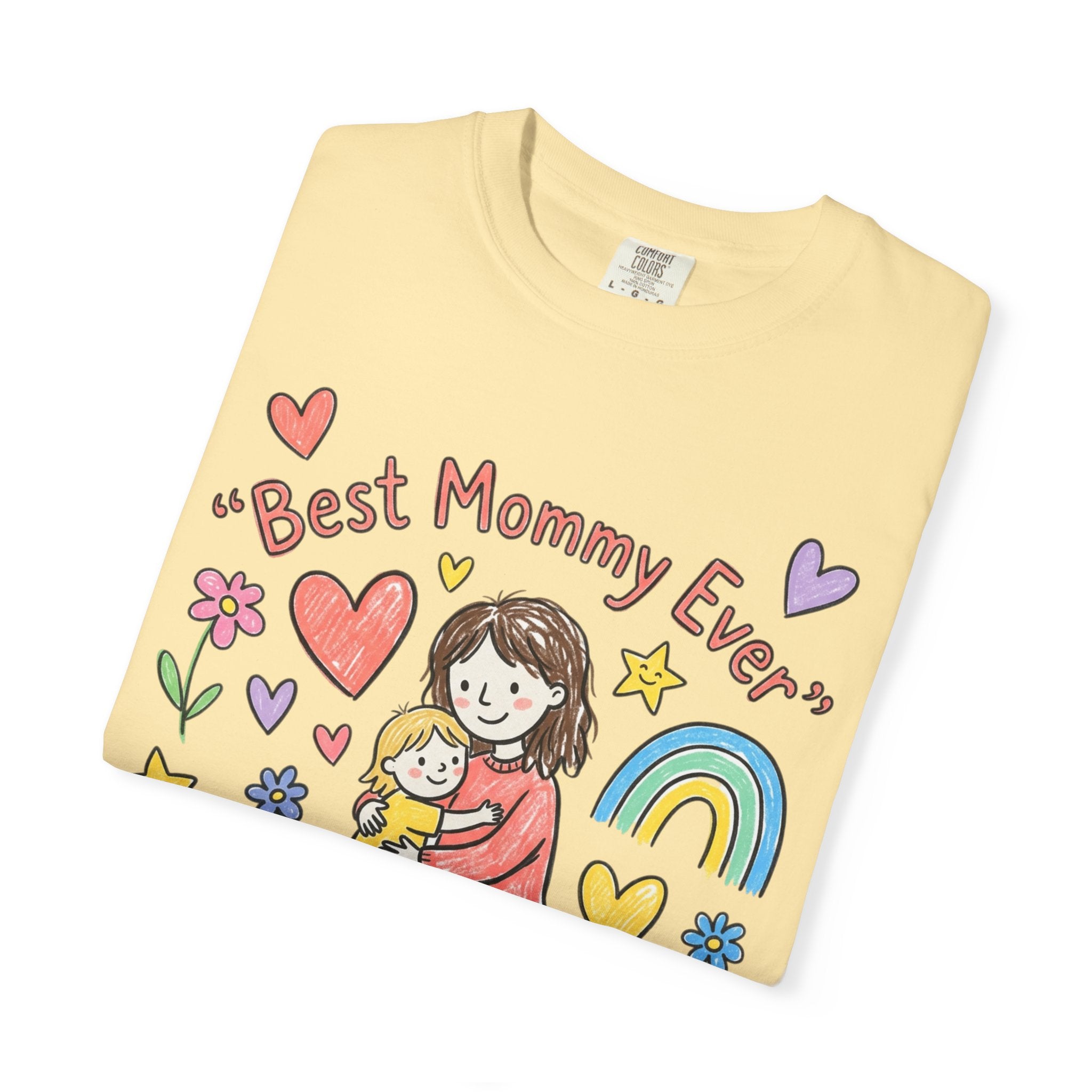 Best Mommy Ever T-Shirt — Cute Rainbow Hearts Mother's Day Tee