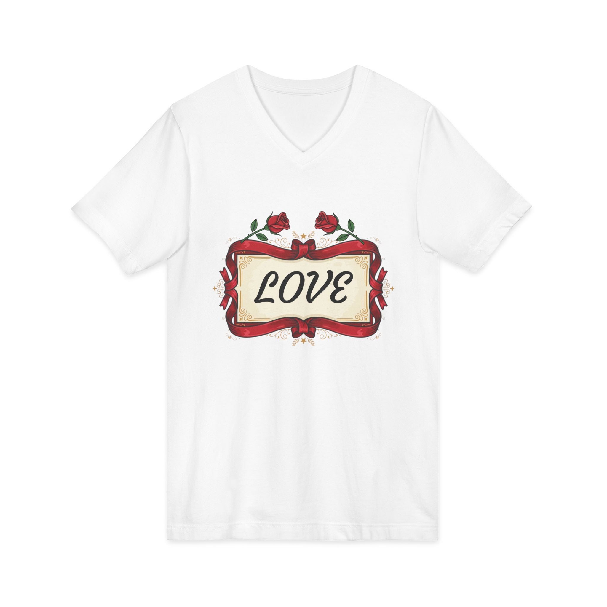 Love Red Roses V-Neck Tee