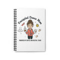 Frazzled Dance Mom Spiral Notebook — “Powered by Coffee and Recital Tears” Ruled Journal