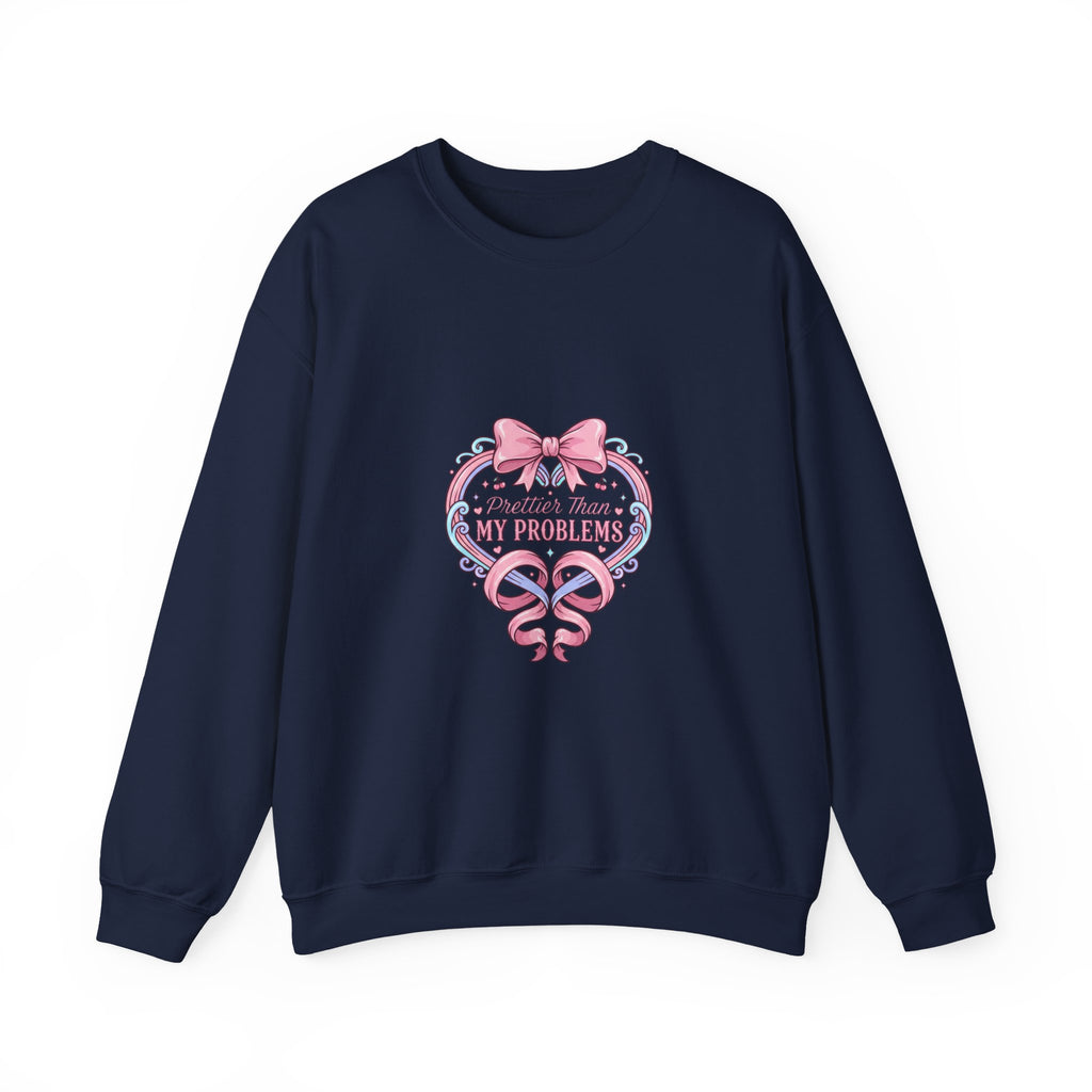 My Problems Heart Ribbon Sweatshirt | Coquette Ribbon Art, Pastel Humor