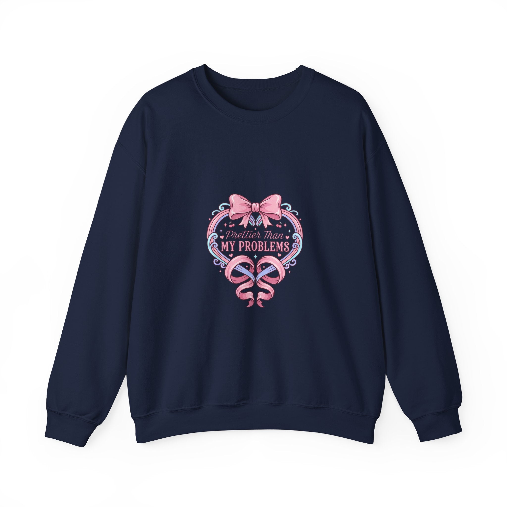 My Problems Heart Ribbon Sweatshirt | Coquette Ribbon Art, Pastel Humor