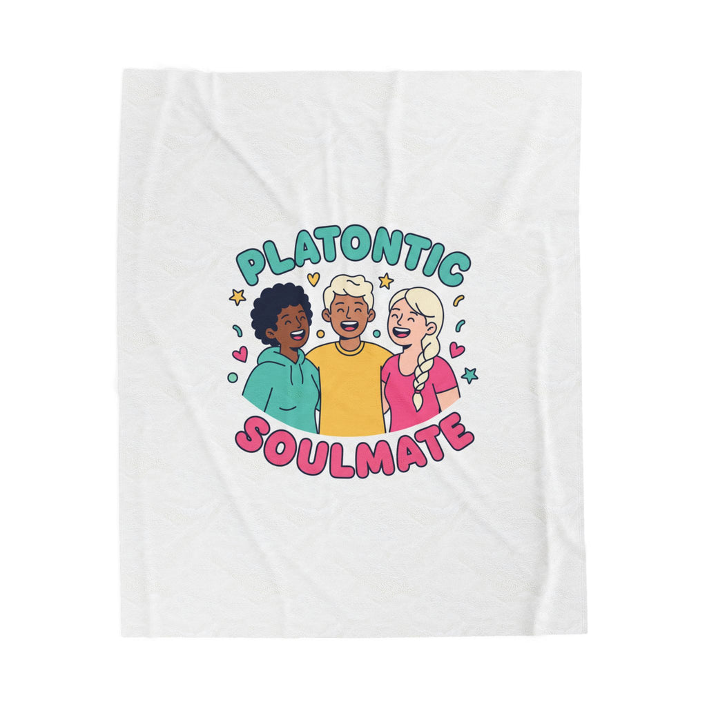 Platonic Soulmate Velveteen Plush Blanket | Friendship-First, Platonic Love