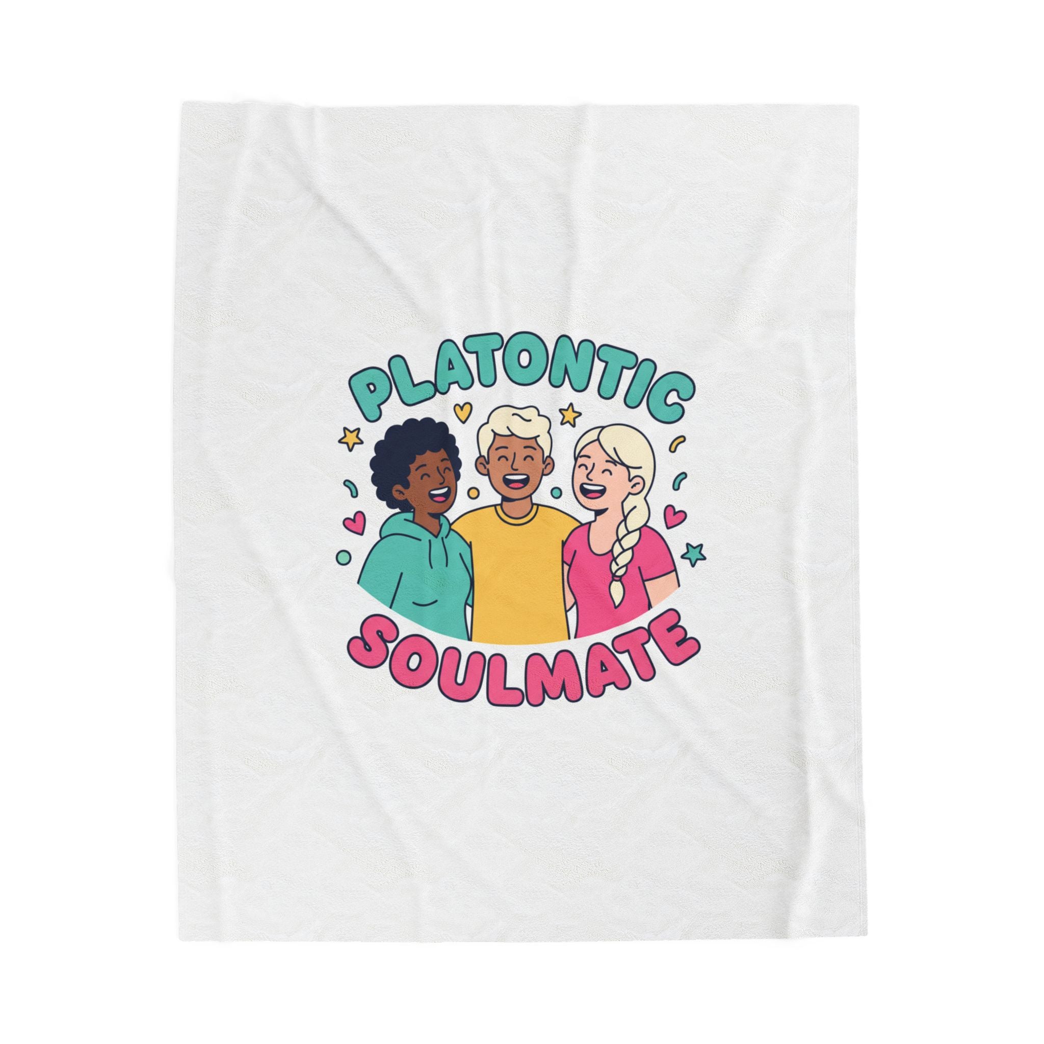 Platonic Soulmate Velveteen Plush Blanket | Friendship-First, Platonic Love
