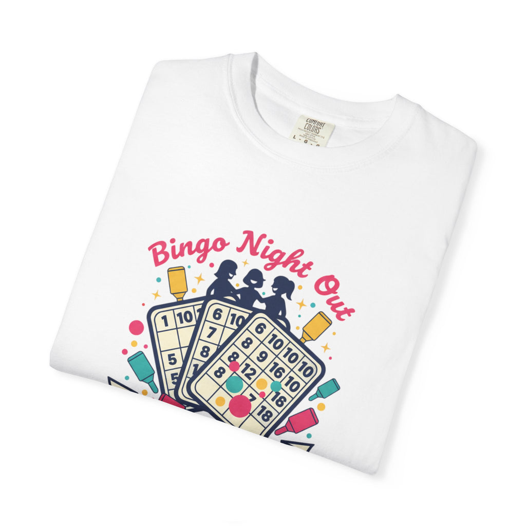 Bingo Night Out T-Shirt — Friends, Fun, Daubers Retro Game Night Tee