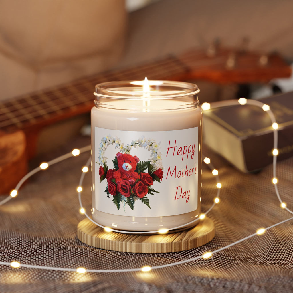 Soy Candle — "Happy" Floral Heart Scented Jar (9oz)