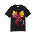 Dragon Graphic T-Shirt — Vibrant Pink & Gold Fantasy Tee
